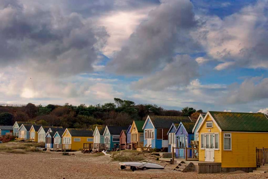 Beach Huts Hengistbury Head Dorset England Photograph Print