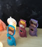 Nativity Set Christmas Display. 13 Felt Figures.. Lit with LED Lights, Included. - Image 9