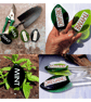 Handmade Fused Glass Leaf Shaped Plant Name Label  - Image 1