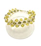 Beaded bracelet made with two colour green Swarovski crystals  - Image 1