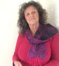 Hand knitted reversible scarf - Image 1