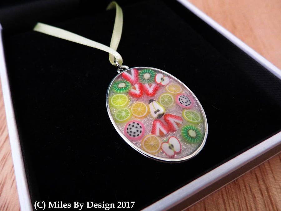 Fruit Slice Ribbon Necklace