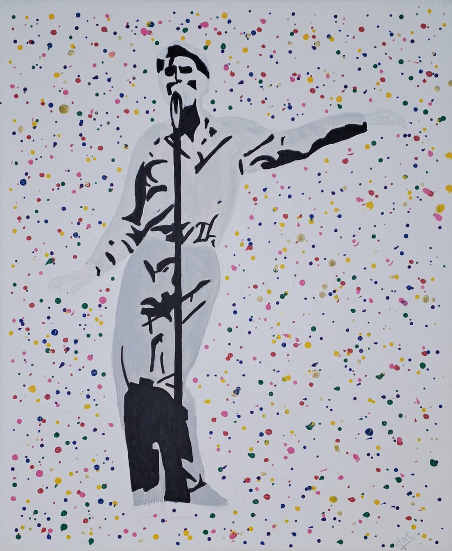 Life During Wartime – David Byrne Talking Heads Inspired Pop Art Painting