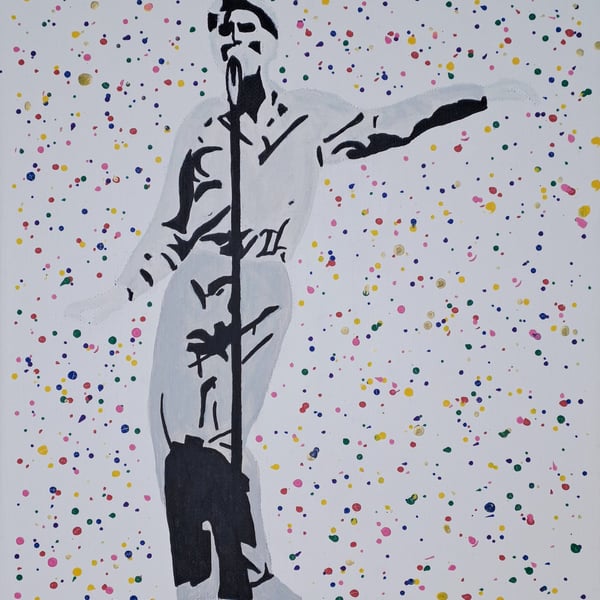 Life During Wartime – David Byrne Talking Heads Inspired Pop Art Painting