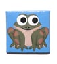 Frog Magnet - original painted fridge magnet of cute frog - Image 1