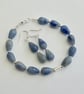 Sterling Silver Gemstone Bracelet with Blue Aventurine - Image 4