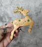 Nordic Rustic Reindeer, Christmas Yuletide Hanging Clay Ornament - Image 3