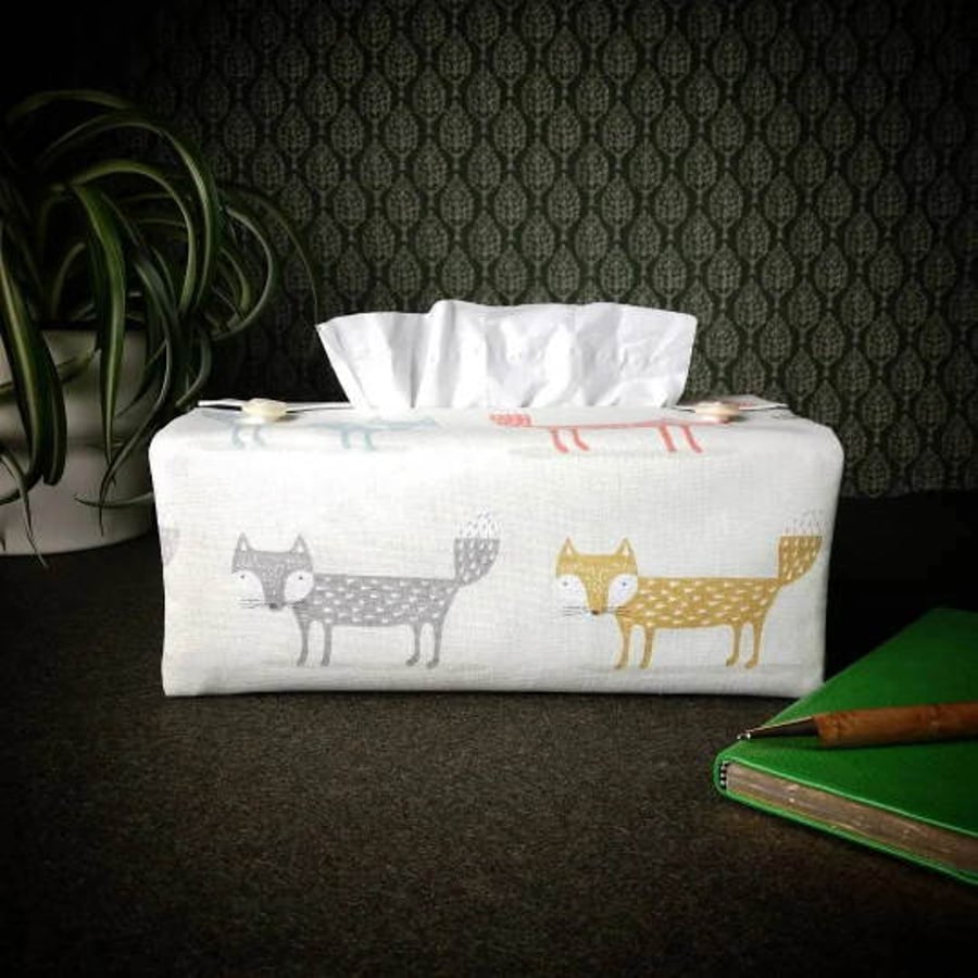 Rectangular Fabric Tissue Box Cover - Multi Col... - Folksy