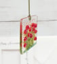 Happy Anniversary Card with Fused Glass Red Roses Keepsake - Image 6