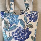 The Maria Tote Bag - Blue Bird and Hydrangea 