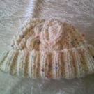 Cream with Primary Coloured Flecks baby Hat