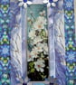 White Summer Blossom - Hand Crafted Decoupage Greeting Card - Blank 3075 - Image 1