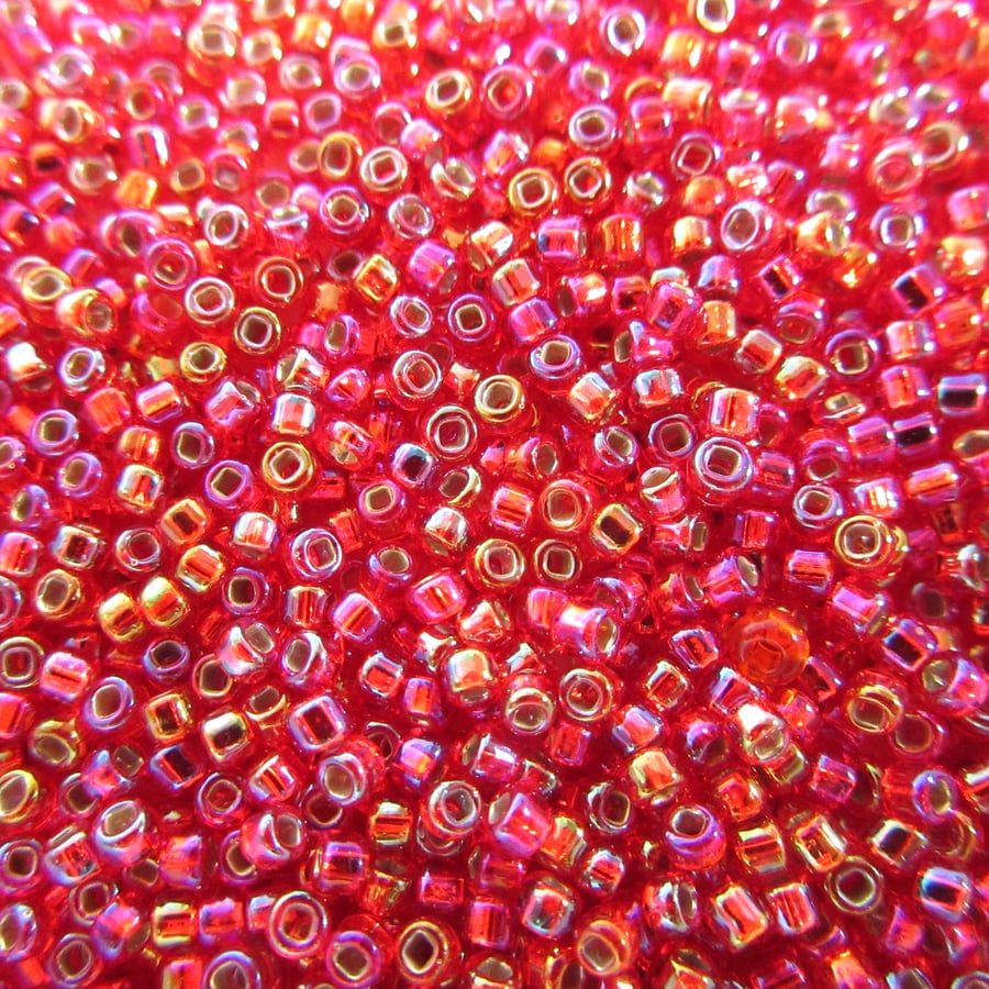 Fiery Red Seed Beads 