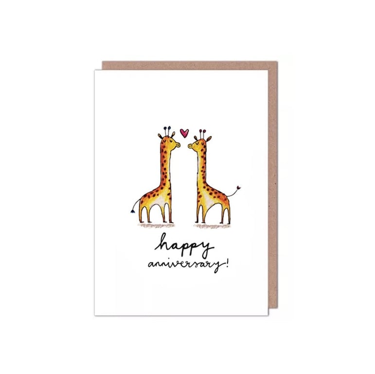 Cute Giraffe Anniversary Card