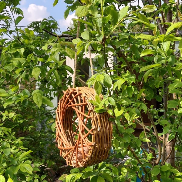 Willow bird feeder for a window or tree, bird food and postage included.