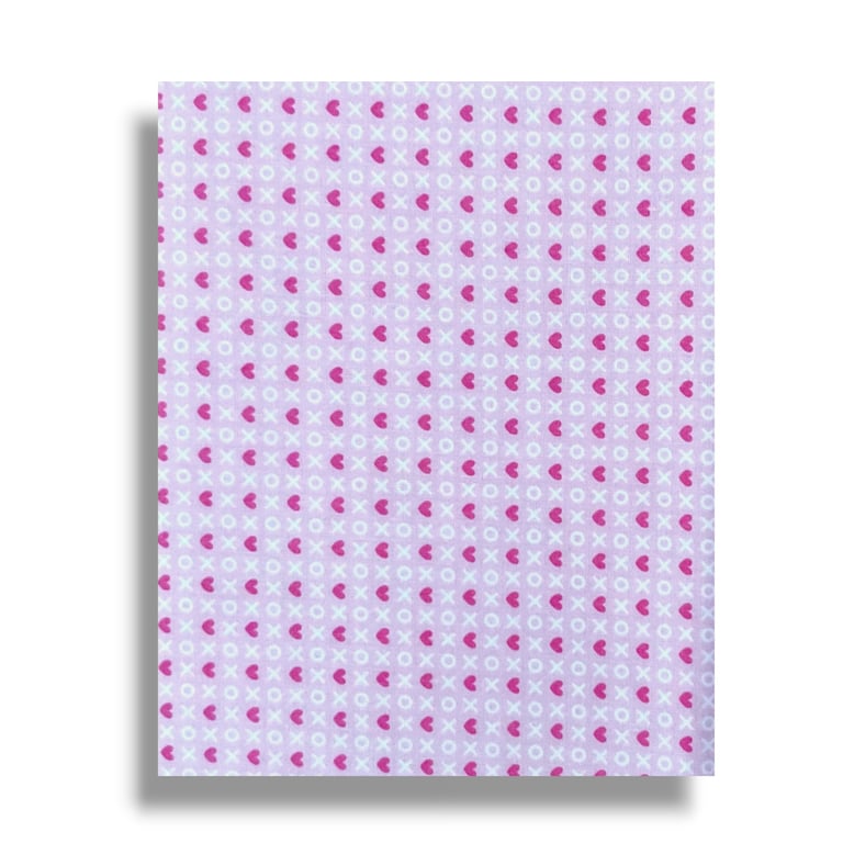 A4 Sheet of Fabric Backed Felt - Pink Hearts