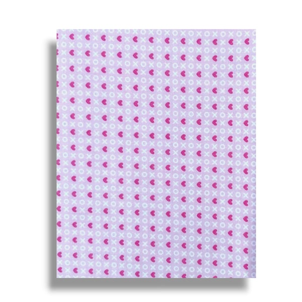 A4 Sheet of Fabric Backed Felt - Pink Hearts