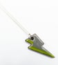 Green ceramic lightning pendant neclace - Image 1