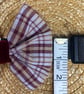  Dog Bow. Check with Velvet middle piece. Fan Design. - Image 3