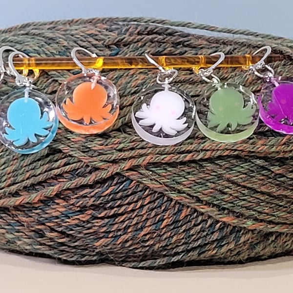 Series of "Under The Sea" Stitch Markers For Knitting and Crocheting (Set of 6).