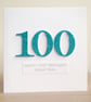 Handmade 100th birthday card - personalised with any age and message - Image 3