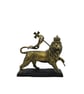 Lion of Judah Figurine, 3d printed African Gold Statue, Rastafarian Symbol 