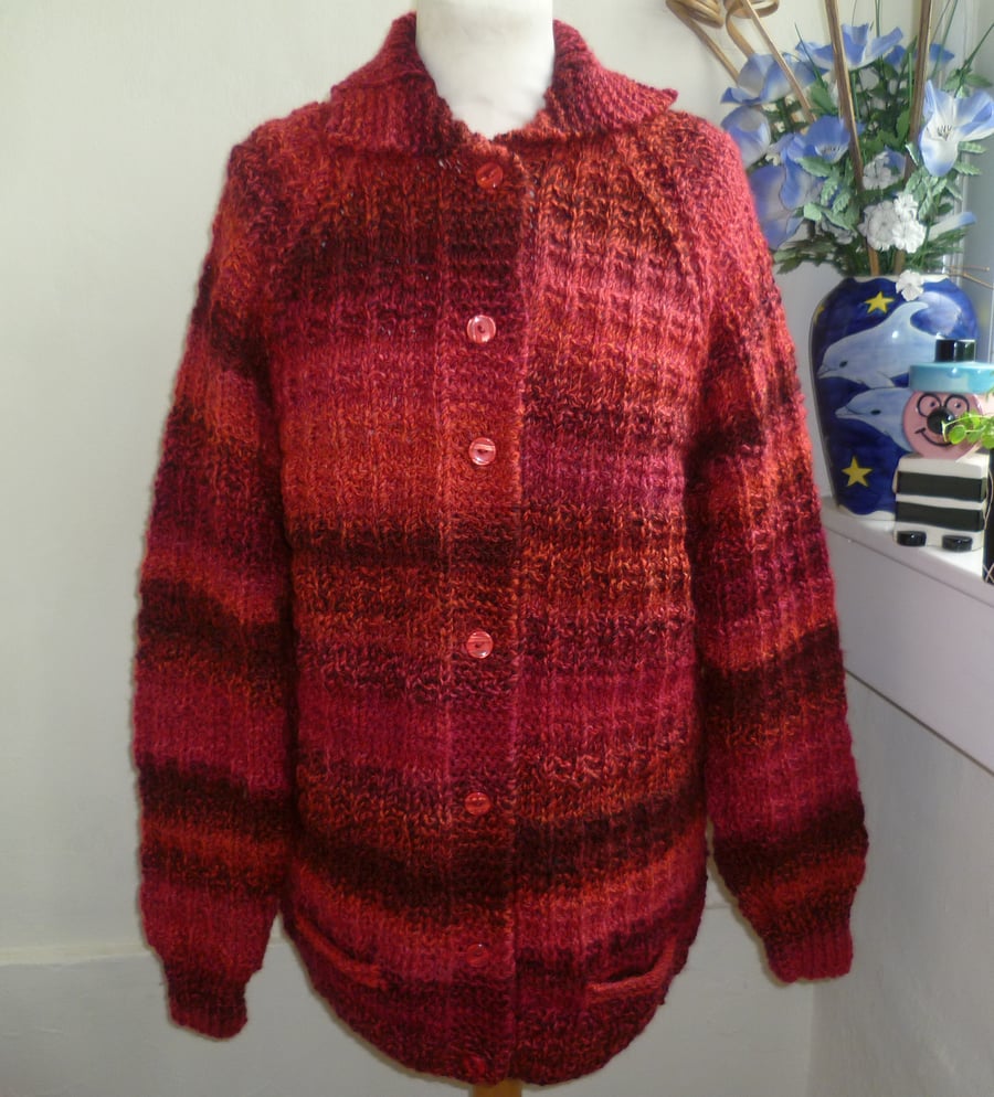 Hand knitted Marble Cardigan