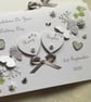 Personalised Handmade Wedding Day Card Gift Boxed Son Daughter Engagement  - Image 1