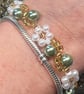 daisy wave bracelet with pearls