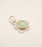Chrysoprase Daisy Sterling Silver Pendant Handmade   - Image 2