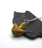 brown bird ceramic pendant necklace - Image 2