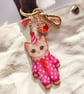 Cat Bag Charm and Detachable Keyring