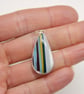 Cornish surfite pendant - grey, navy, yellow - Image 2