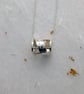 Recycled Sterling Silver And 14ct Filled Gold Barrel Pendant  - Image 2