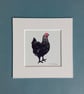 Chicken Print - black hen, chicken illustration, farm animal, country decor - Image 5