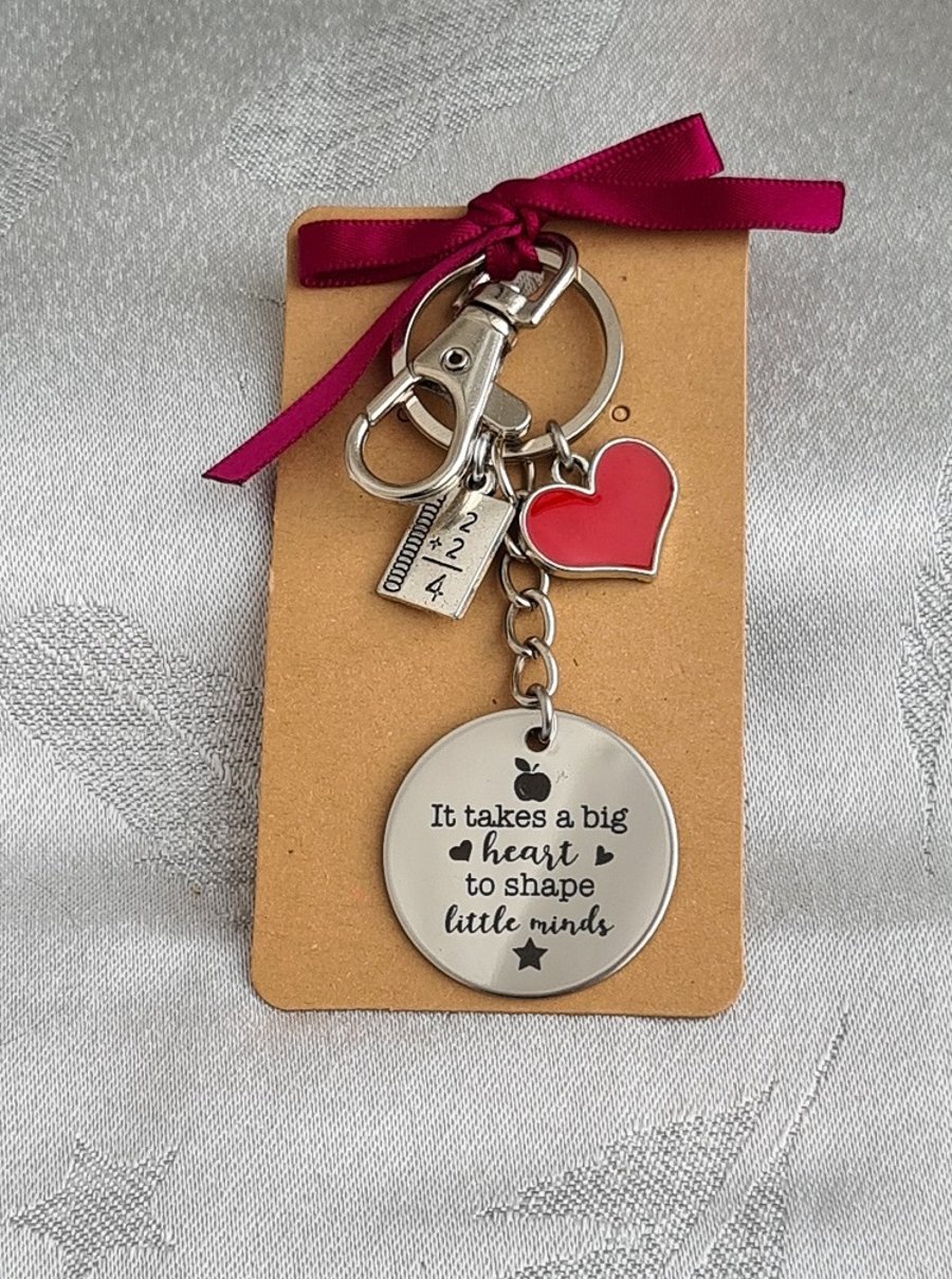 Gorgeous Its Takes A Big Heart Key Ring - Key Chain Bag Charm. No2