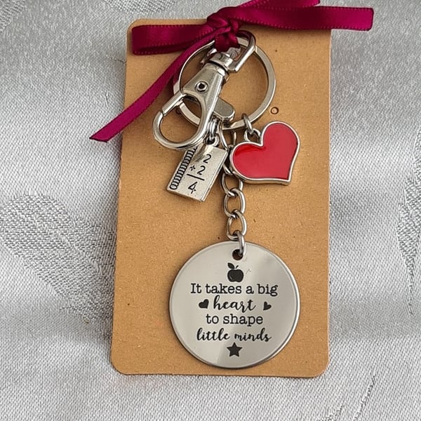 Gorgeous Its Takes A Big Heart Key Ring - Key Chain Bag Charm. No2