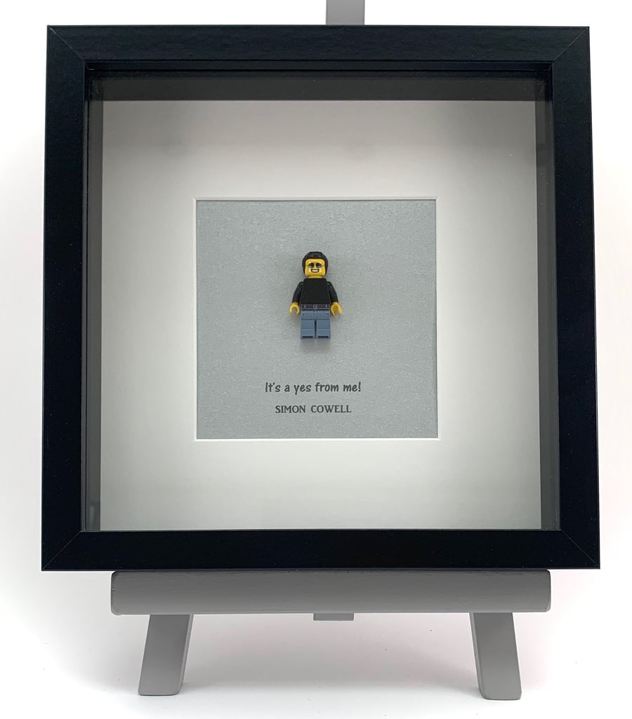 Simon Cowell custom mini Figure frame.