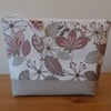 Contemporary Floral Fabric Toiletries Bag Large Make Up Cosmetics Case