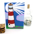 Lighthouse Paper Cut Art Card