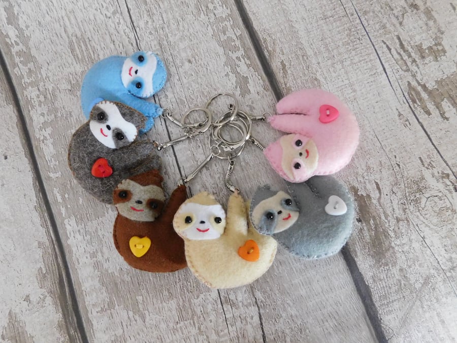 Sloth keyring,sloth keychain,bag charm,birthday gift