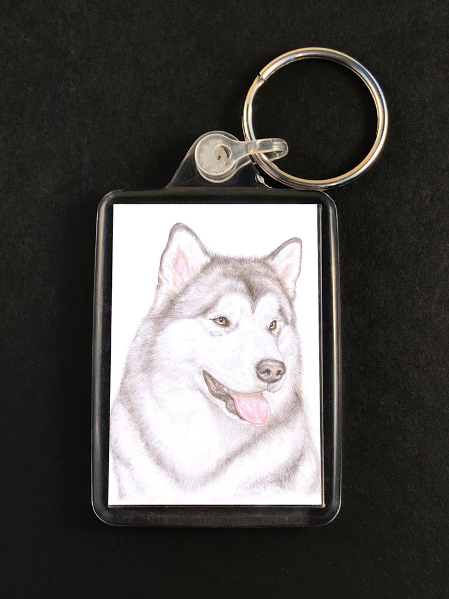 Hugo the Alaskan Malamute - Keyring