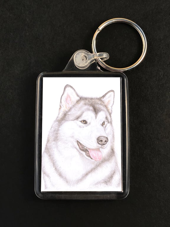 Hugo the Alaskan Malamute - Keyring