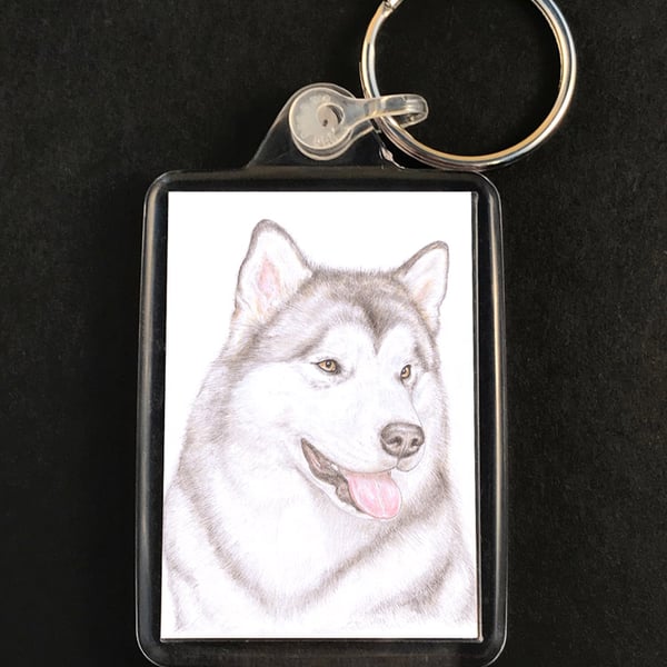 Hugo the Alaskan Malamute - Keyring