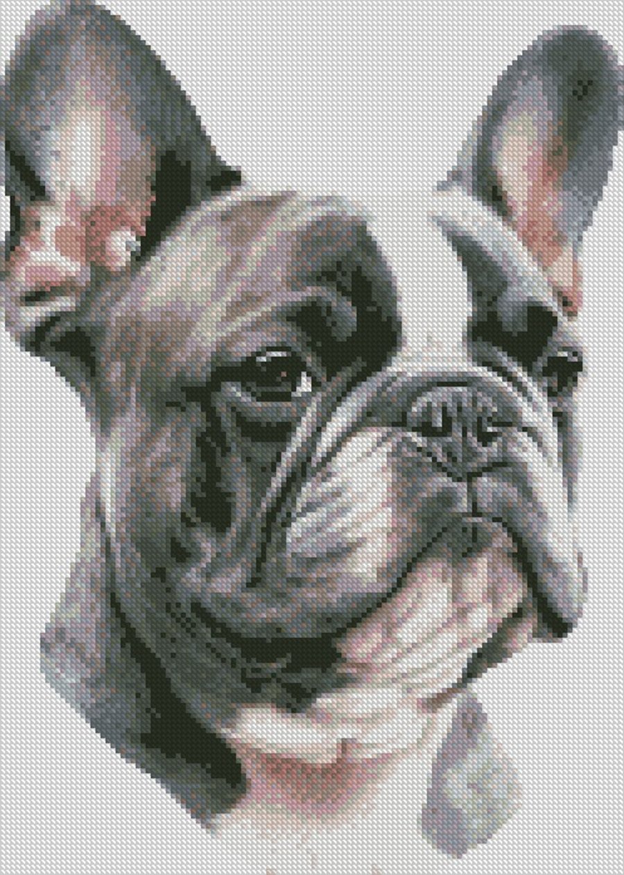 Complete Counted Cross Stitch Kit French Bulldo... - Folksy