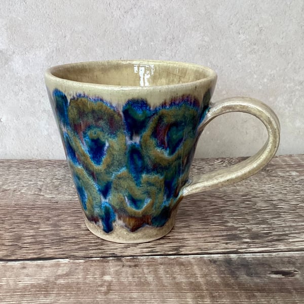 Mug hand built pottery mug 