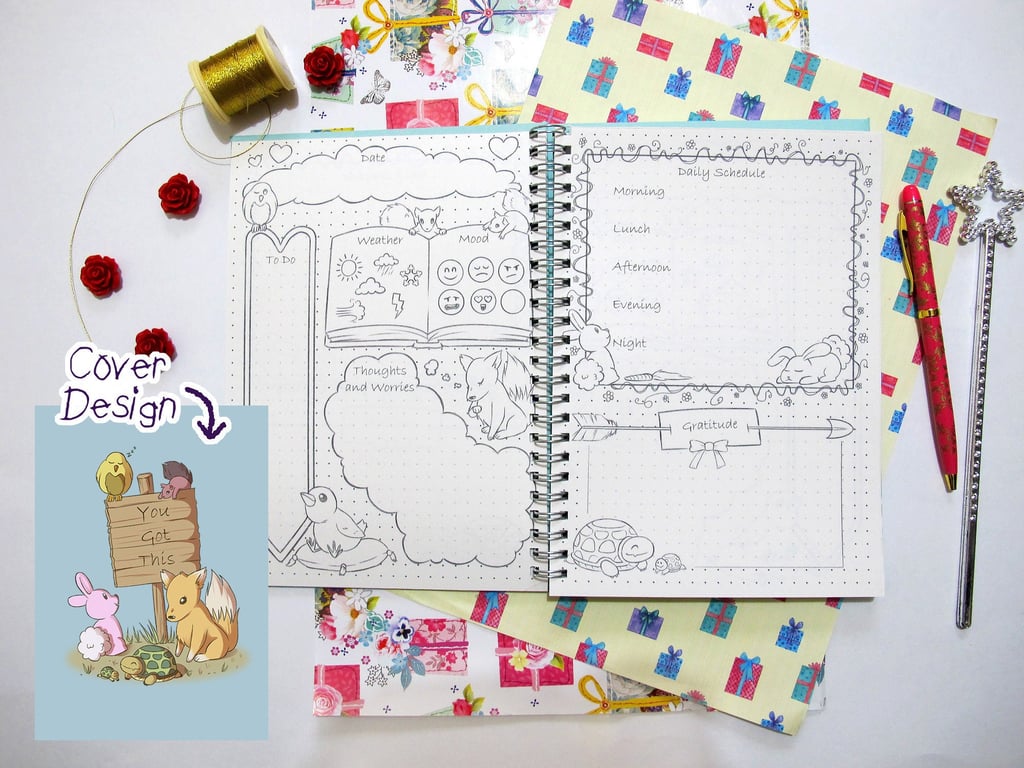 Cute Forest Critter Mental Health Bullet Paper Notebook