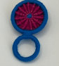 Glasses Holder Brooch - Turquoise and Pink