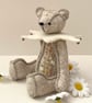 Embroidered artist bear,  one of a kind collectable teddy bear by Bearlescent  - Image 1