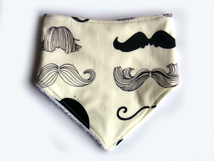Bandana Bib in Moustaches